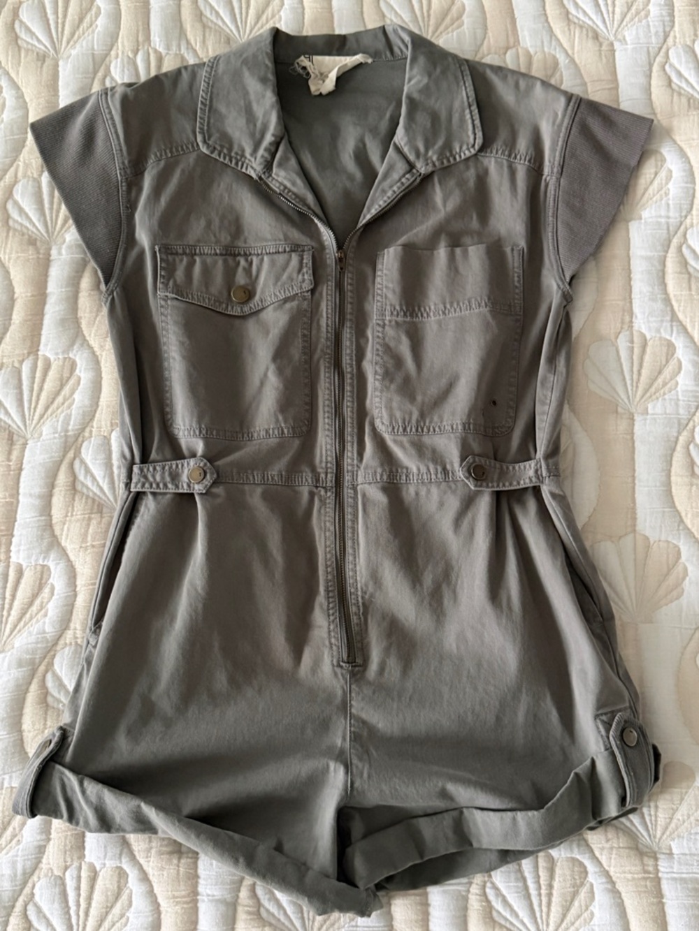 Anthropologie Pilcro Sleeveless Utility Romper | Size S | Green